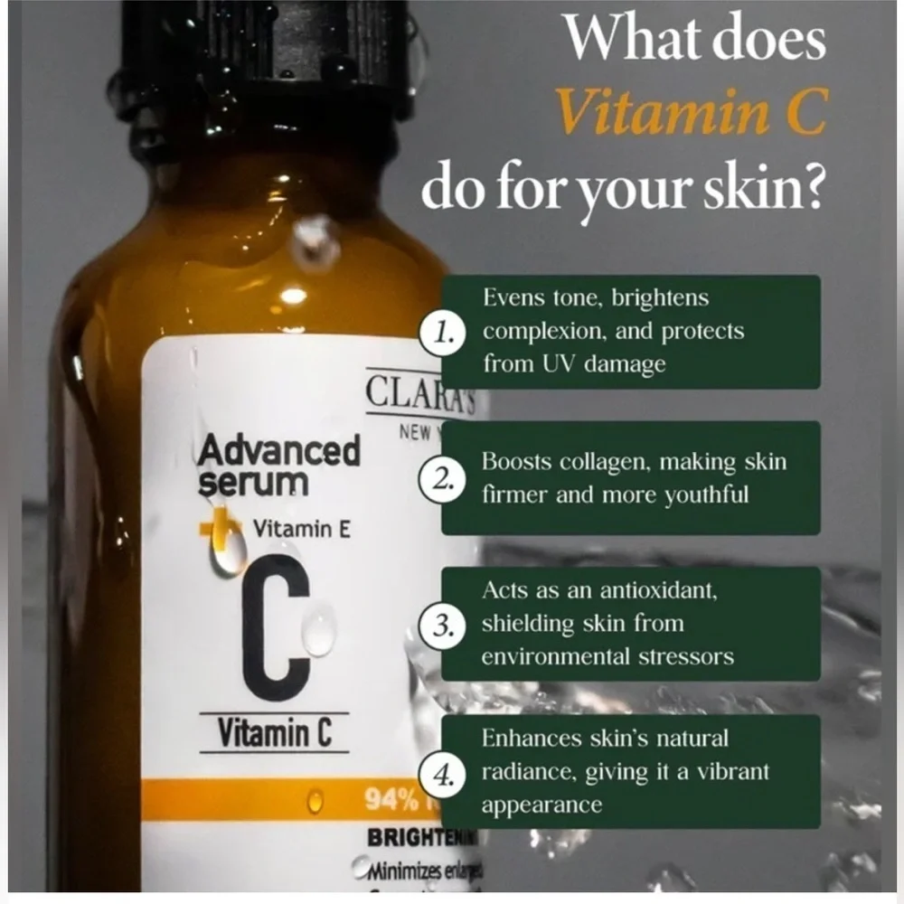 Clara’s New York Brightening Vitamin C Facial Serum NEW! FULL SIZE!